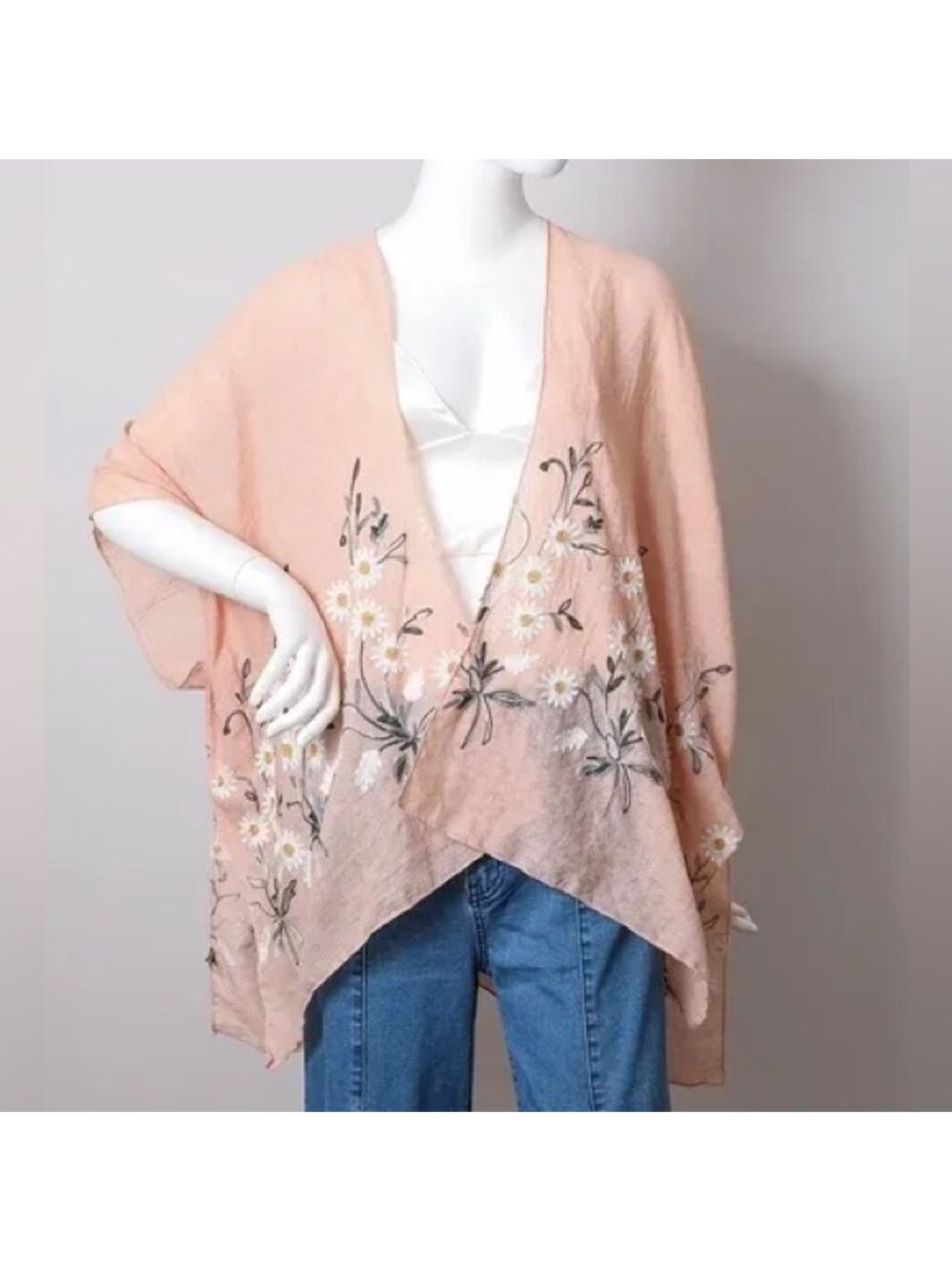 🌼Daisy Woven Kimono 🌼 - Peach - Picture 3 of 4